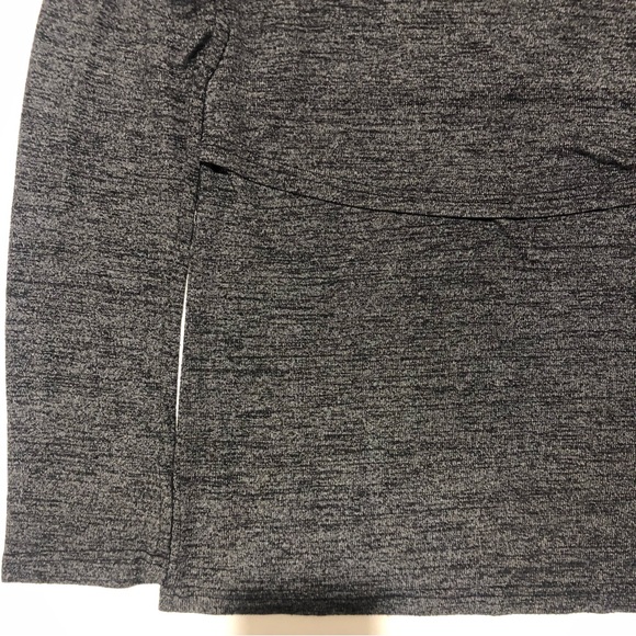 Bearsland Nursing long sleeves casual overlap tee top, maternity, Size L Grey - Picture 2 of 9